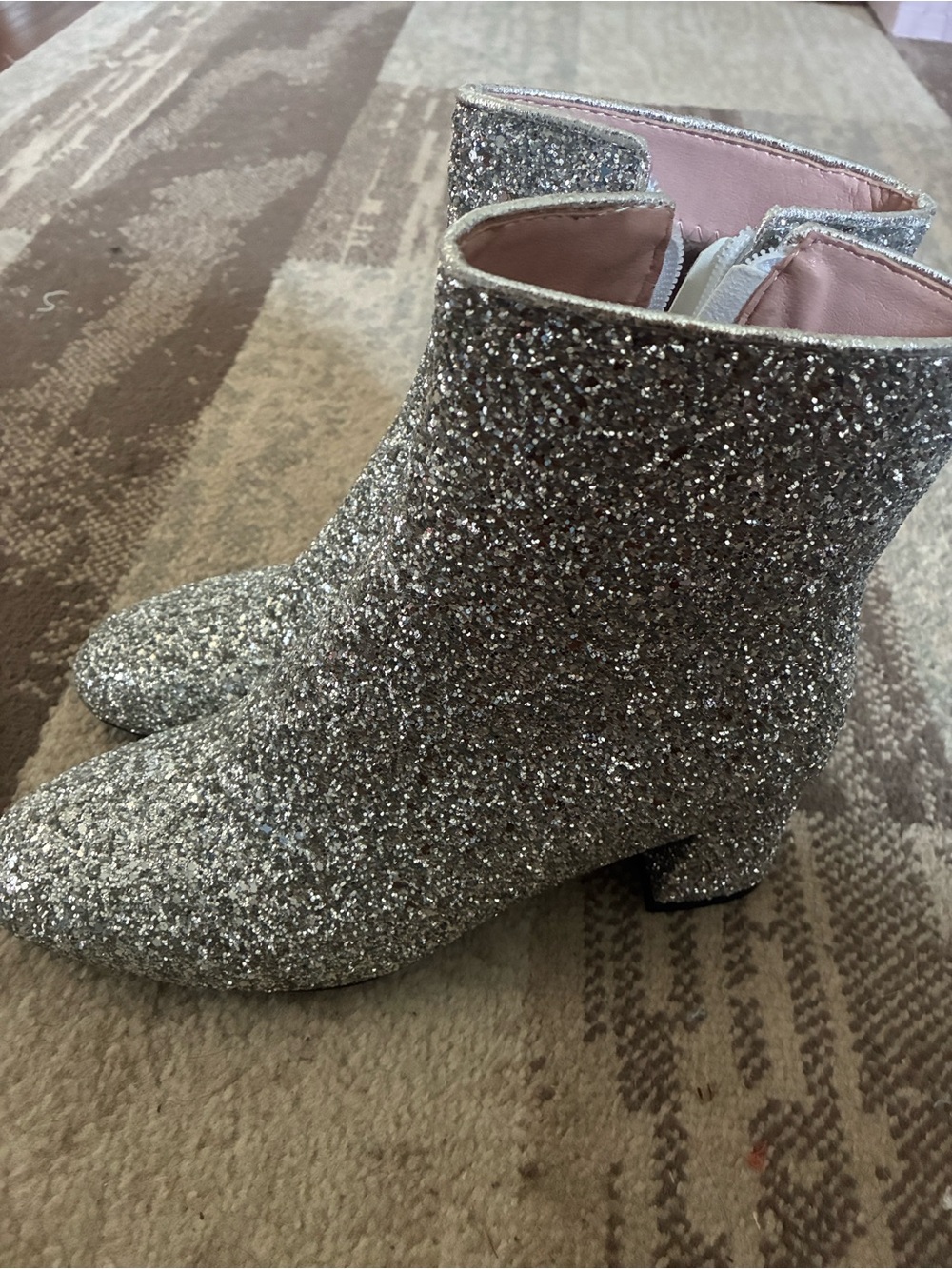 Sparkle Silver Glitter Ankle Boots - Women - Picture 8 of 10